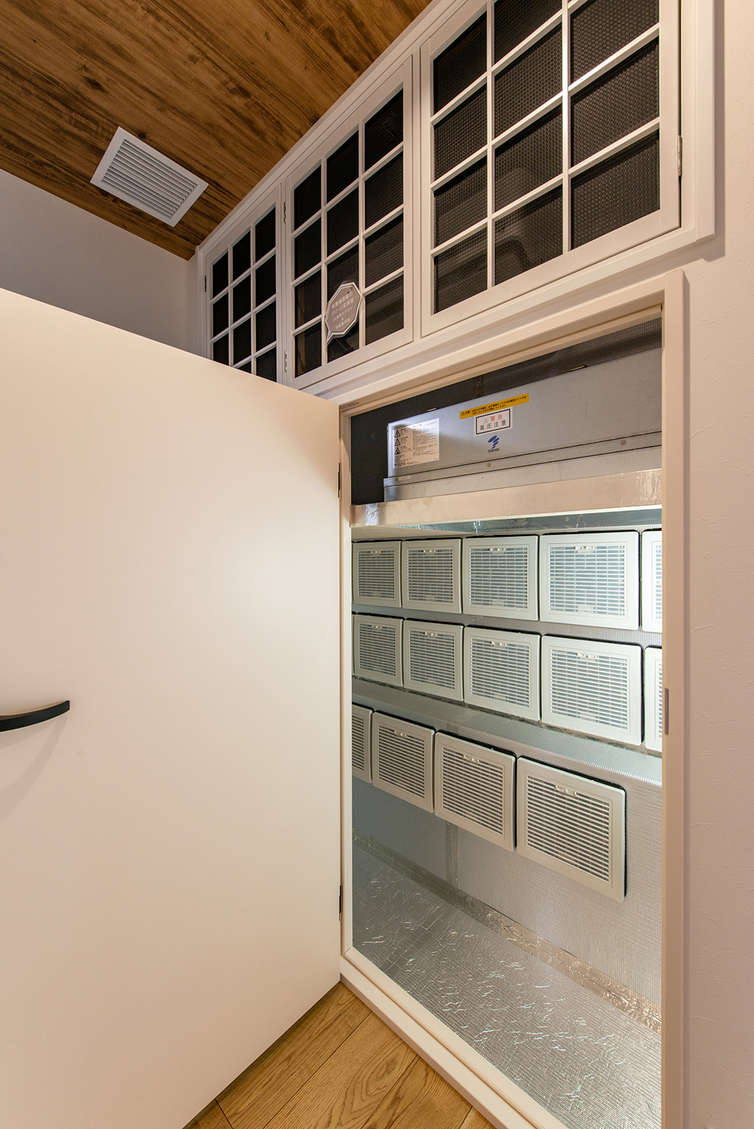 全館空調マッハシステム体感モデルハウスの空調室写真
