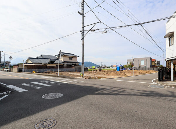 ミセスタウン来住町造成工事中の様子