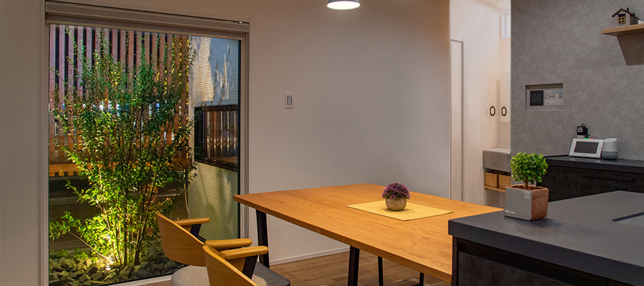 夜のBOXガーデン