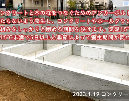 松山市針田町分譲住宅7号地－20230119コンクリート打設工事