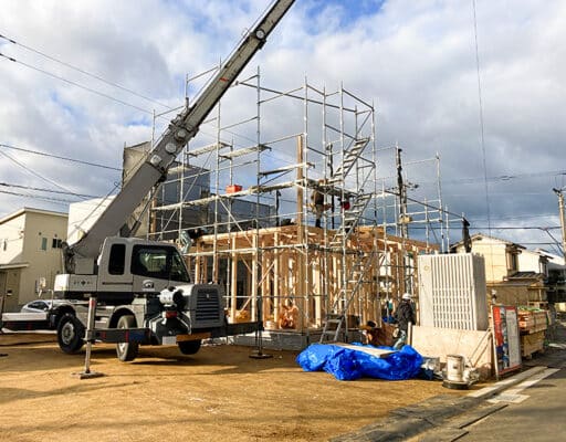 松山市針田町分譲住宅7号地－20230126上棟