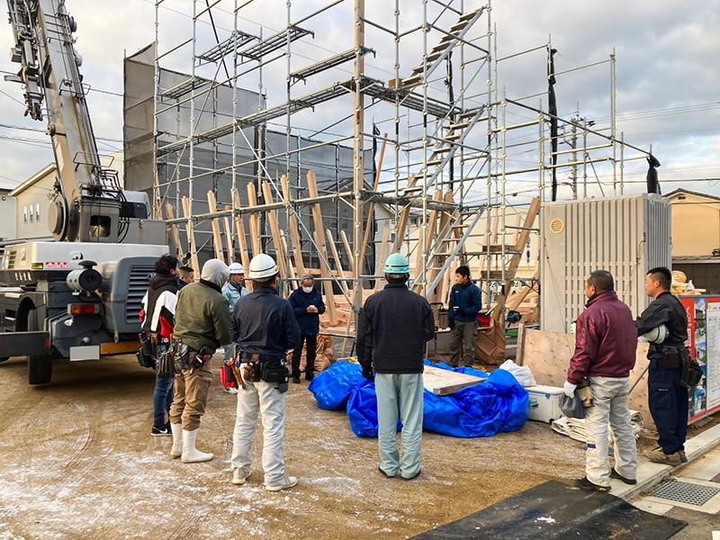 松山市針田町分譲住宅7号地－20230126上棟