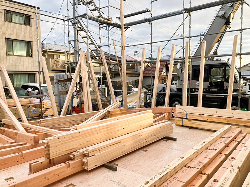 松山市針田町分譲住宅7号地－20230126上棟