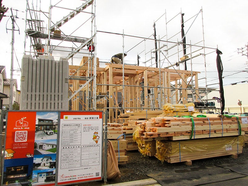 松山市針田町分譲住宅7号地－20230126上棟