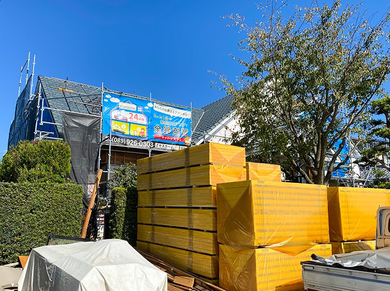 ミセスホームのまるごと断熱＆全館空調マッハシステム工事中の様子