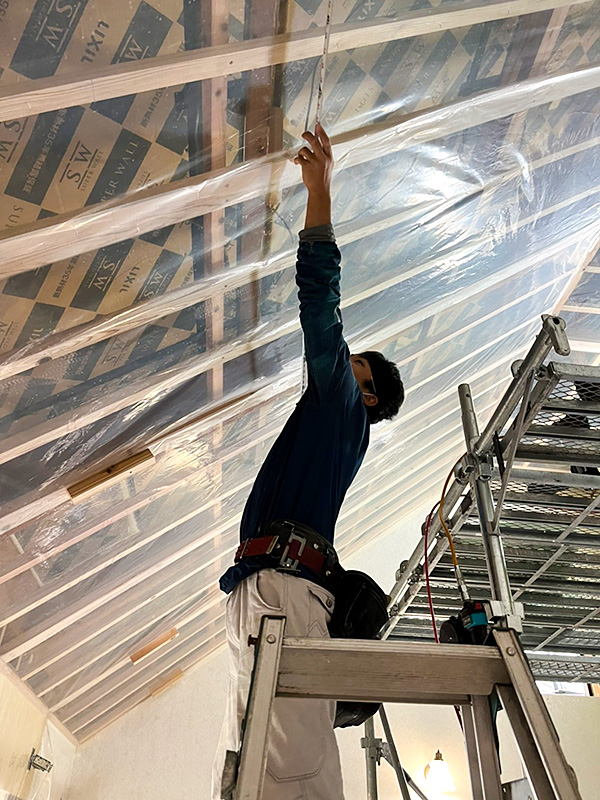 ミセスホームのまるごと断熱&全館空調マッハシステム工事中の様子