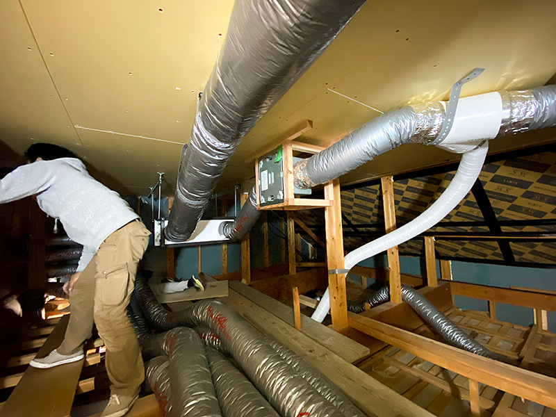 ミセスホームのまるごと断熱&全館空調マッハシステム工事中の様子