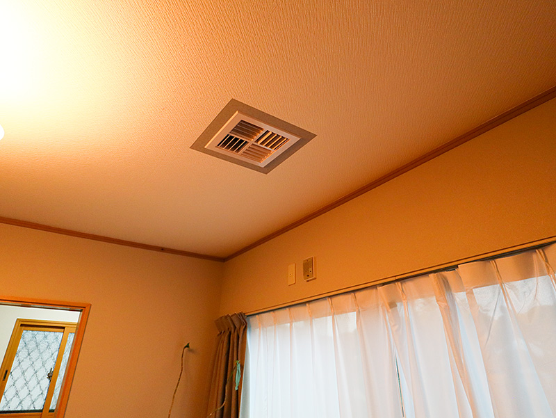 ミセスホームのまるごと断熱&全館空調マッハシステム、改修後ダクトからの吹き出し口