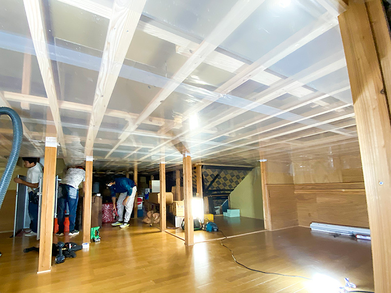 ミセスホームのまるごと断熱&全館空調マッハシステム工事中の様子