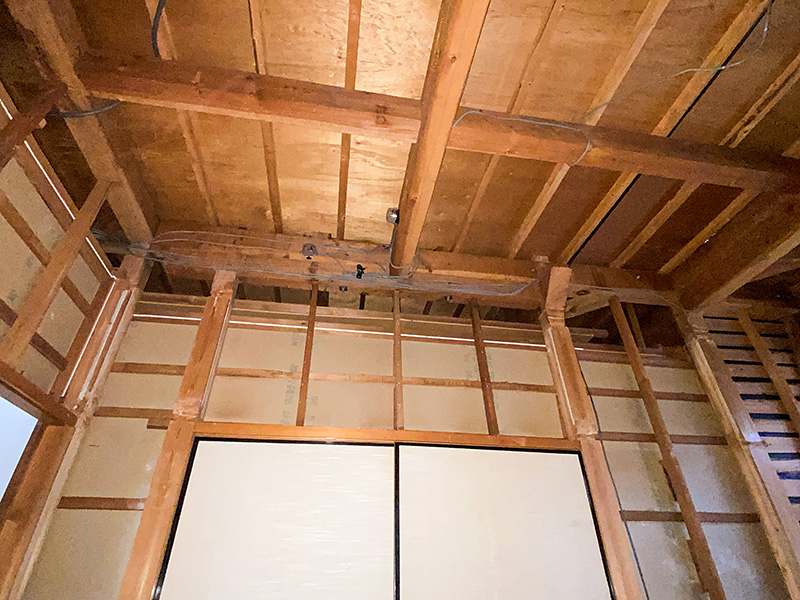 部分断熱リフォーム　工事途中