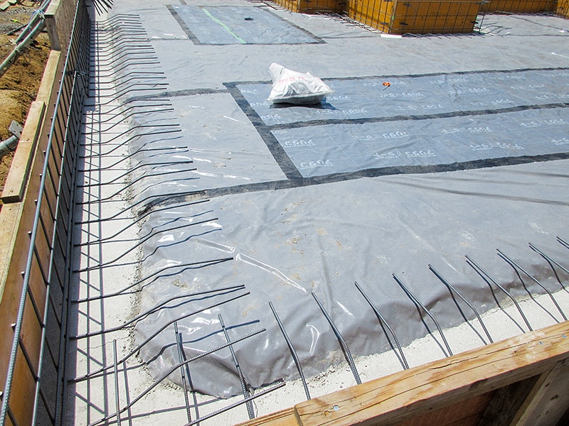 全館空調体感モデルハウス、基礎工事の様子