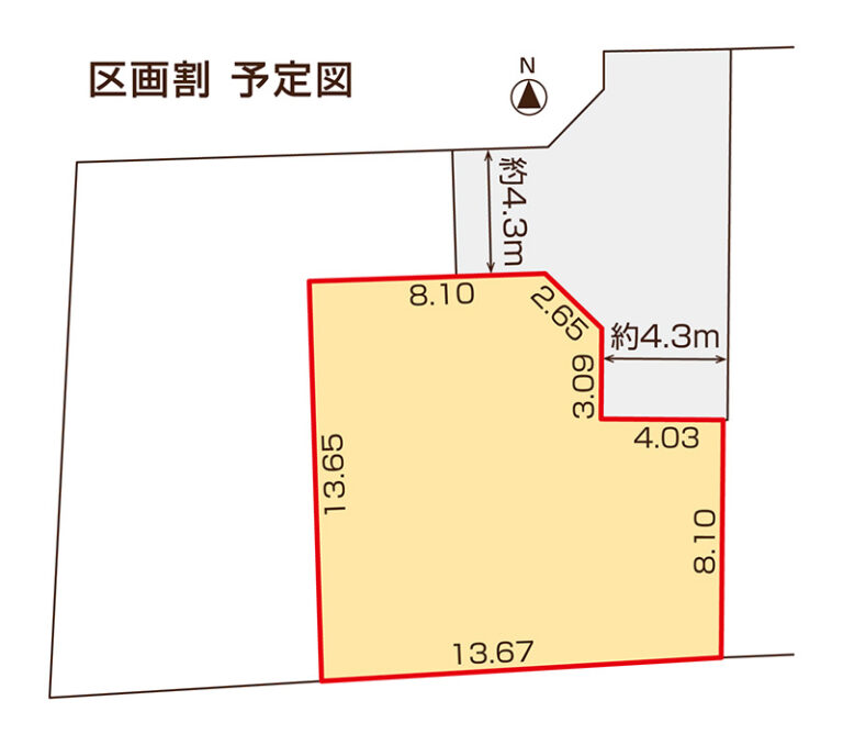 伊予郡松前町北黒田売土地49.72坪区画図