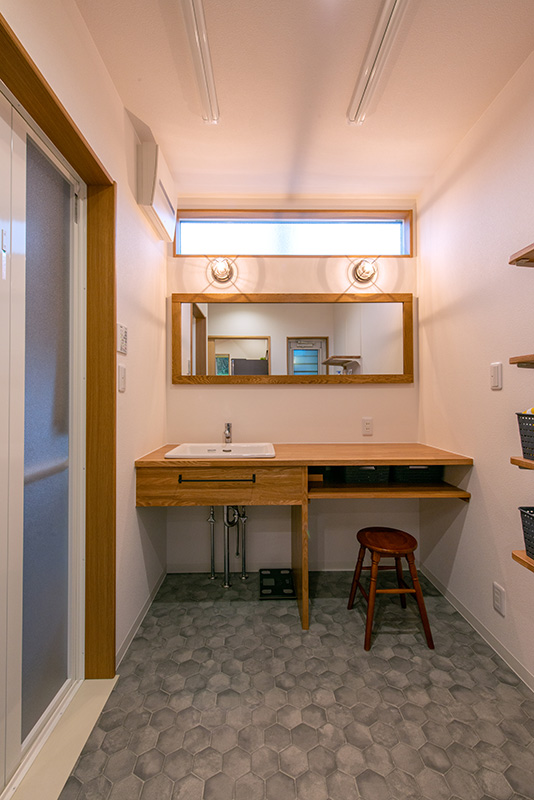 洗面脱衣室写真－ミセスホーム施工事例