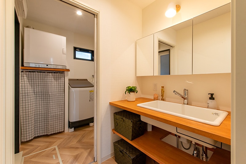 洗面・脱衣室写真－ミセスホーム施工事例