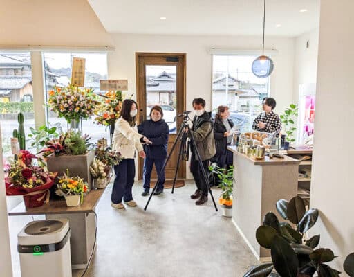 新築美容室の内観写真撮影風景