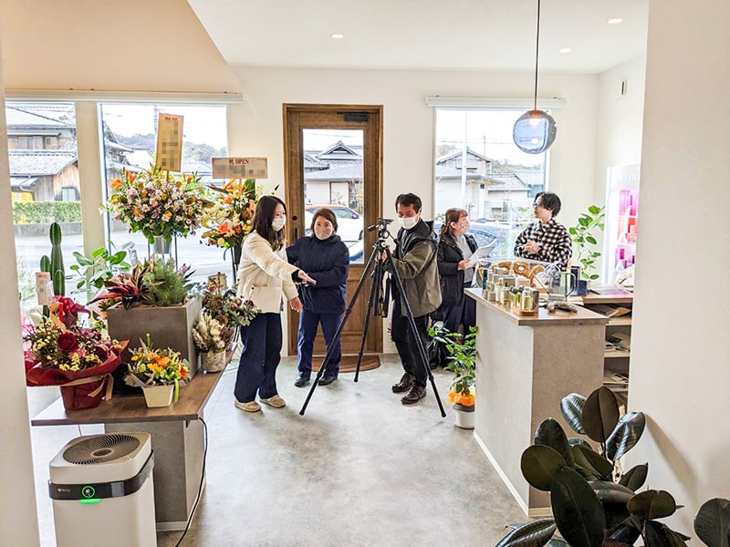 新築美容室の内観写真撮影風景