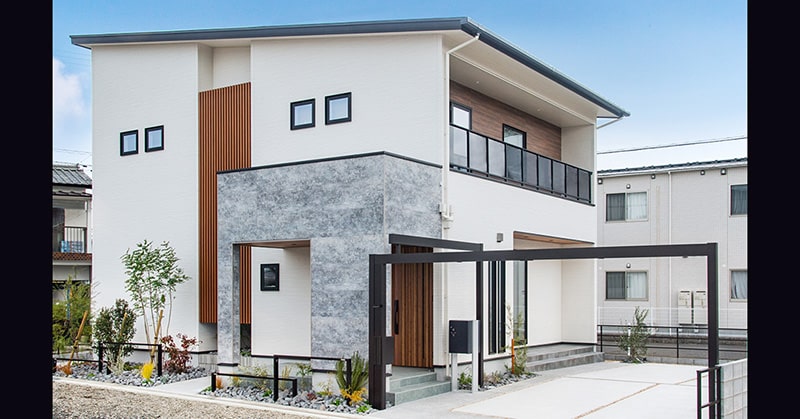 YKKAPエクステリアスタイル大賞受賞したモデルハウス外観