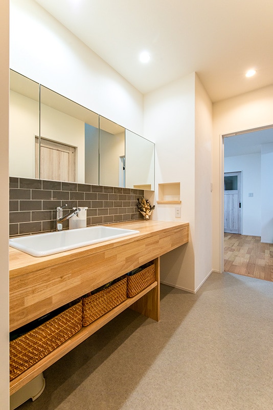 洗面スペース－ミセスホーム施工事例