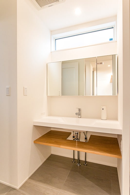 洗面スペース－ミセスホーム施工事例