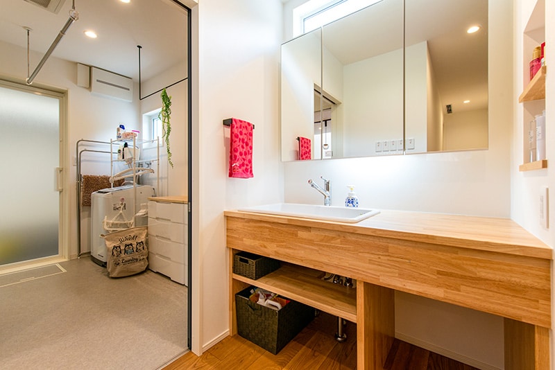 洗面・脱衣室－ミセスホーム施工事例