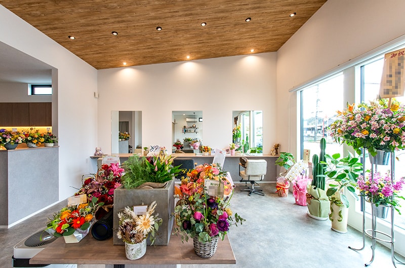 美容室店舗内写真－ミセスホーム施工事例