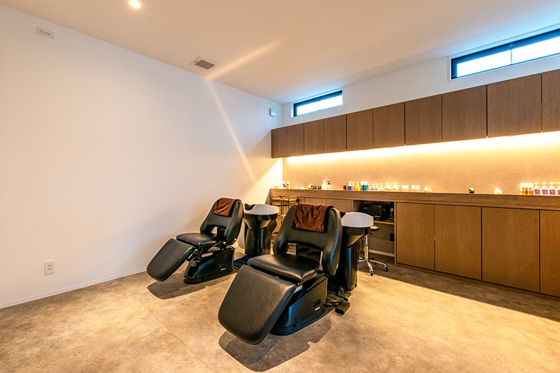 美容室店舗内写真－ミセスホーム施工事例