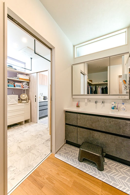 洗面スペース－ミセスホーム施工事例