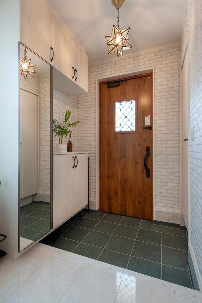 ナチュラルテイストの玄関空間