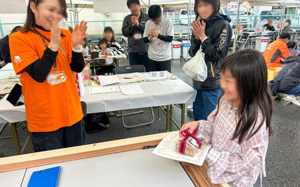 テーブルホッケー大会表彰式の様子